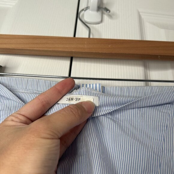 TOME Blue White Striped Halter Tie Sleeveless Dress Women's Size 6 - Picture 8 of 10